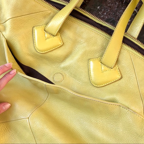 POUR LA VICTOIRE Brice Large Lemon Satchel Bag - Picture 8 of 8